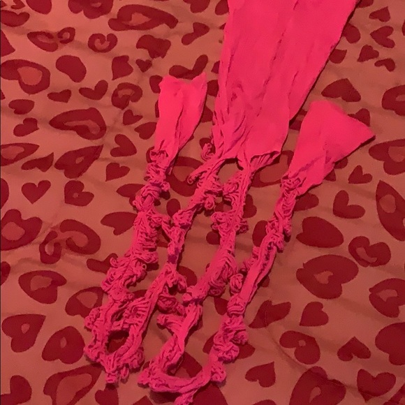 Neon pink dance leggings stockings - Picture 5 of 6